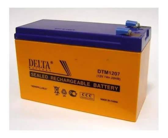 12437 - Аккумулятор 12V 7.0Ah Delta DTM 1207 151x65x100 (1)