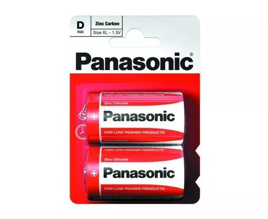 13321 - Элемент питания Panasonic Zinc Carbon R20/373 BL2 (1)