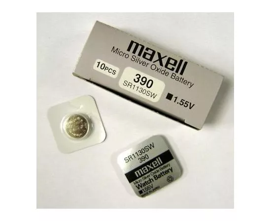 14263 - Элемент питания Maxell 390 (SR54) SR1130SW/G10 BL1 (1)