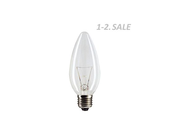 14554 - Лампа накаливания GE C1 (B) E27 40W свеча прозрачная (Белоруссия) 74396 (1)