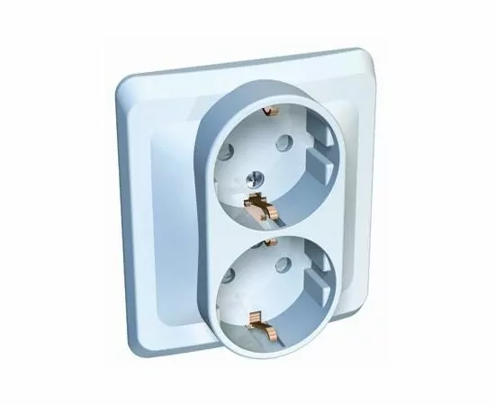 15961 - Systeme Electric Этюд роз. СУ 2мест. бел. (замена на код 622429) (земля, штор.) PC16-008B (15!) (1)