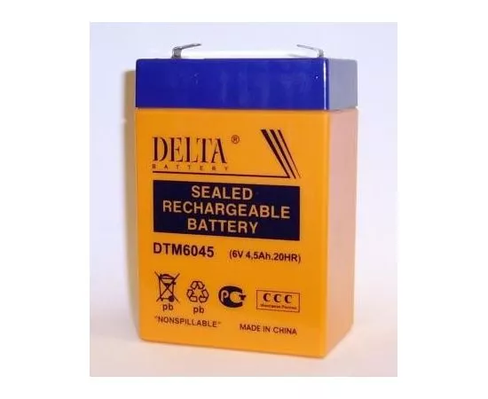16157 - Аккумулятор 6V 4.5Ah Delta DTM 6045, 70x47x107 (1)