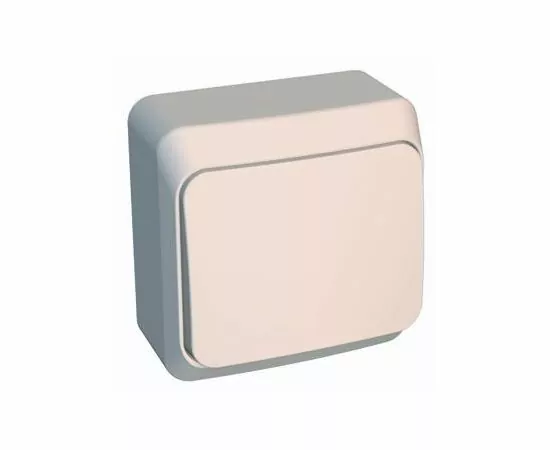 17529 - Systeme Electric Этюд выкл. (перекл. проходной) ОУ 1кл. крем. (пл.осн.) BA10-004K (25!) (1)