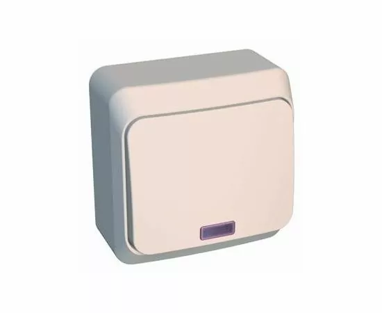 17530 - Systeme Electric Этюд выкл. ОУ 1кл. крем. (пл.осн., инд.) BA10-005K (25!) (1)