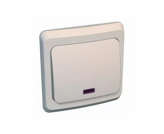 17533 - Systeme Electric Этюд выкл. СУ 1 кл. крем. (пл.осн., инд.) BC10-005k (20!) (1)