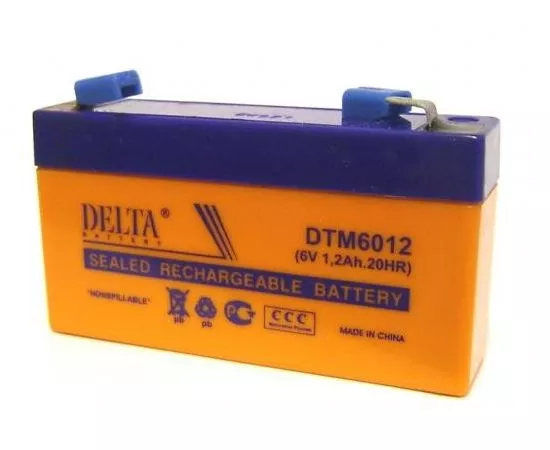 18487 - Аккумулятор 6V 1.2Ah Delta DTM 6012, 97x24x58 (1)