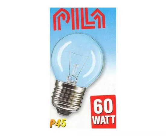 1998 - Лампа накаливания Pila P45 E27 60W шар прозрачная (Арт. 926000005878) (1)