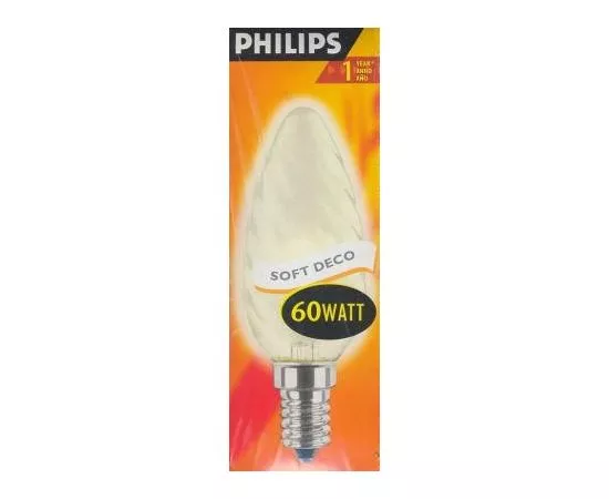 2331 - Philips BW35 E14 60W свеча витая матовая (1)