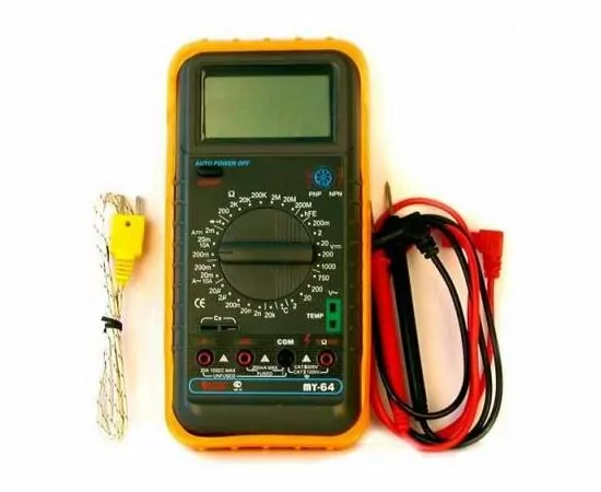 3836 - Мультиметр MY64,AC(700V/10A) DC(1000V/10A) R(200МОм) C(20мкФ),F(20кГц) t(-20..1000C),диод-тест,прозв (1)