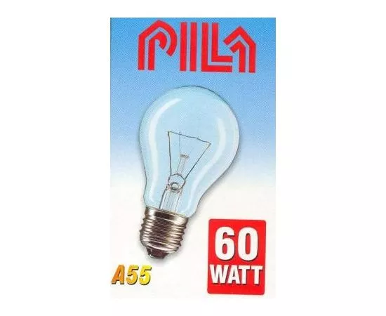 5172 - Лампа накал. Pila A55 E27 60W ЛОН прозрачная (1)