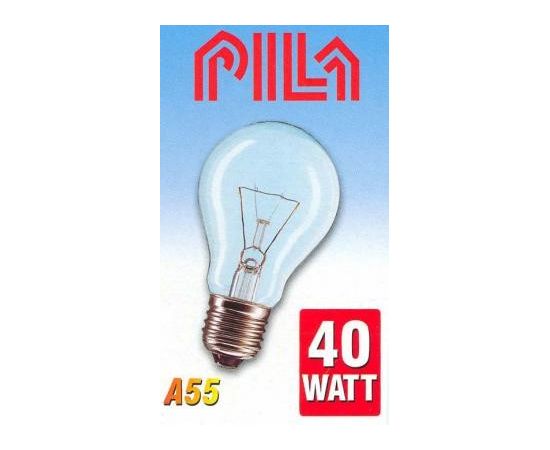 6459 - Лампа накал. Pila A55 E27 40W ЛОН прозрачная (1)