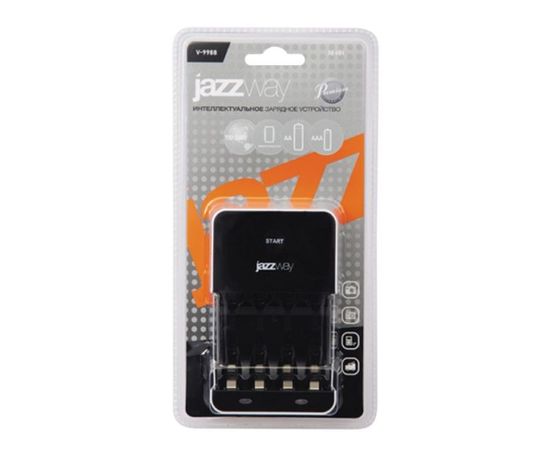 697031 - Jazzway зарядное устройство V-9988 450мА(АА)/200мА(ААА) 4 слота АА/ААА защита от перезаряда (1)