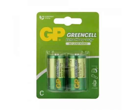 7219 - Элемент питания GP Greencell 14G R14/343 BL2 (1)