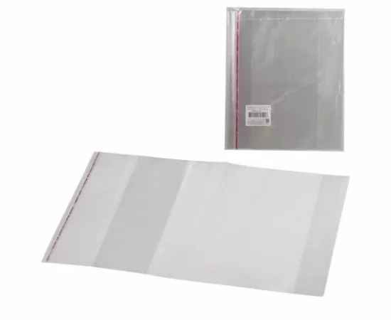 748054 - Обложки ПП д/тетради Пропись, комплект 5 шт., универсальные, клейкий край, 80 мкм, 241х380 мм, 16. (1)