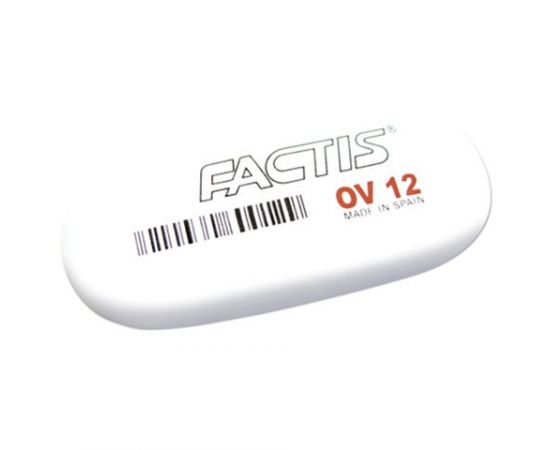 748559 - Ластик большой FACTIS OV 12 (Испания), 61х28х13 мм, белый, овальный, синтетический каучук, CMFOV12 (1)
