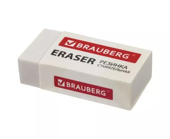 748639 - Ластик BRAUBERG Simple, 38х20х10 мм, бумажный рукав, термопластичная резина, 228073 (1)