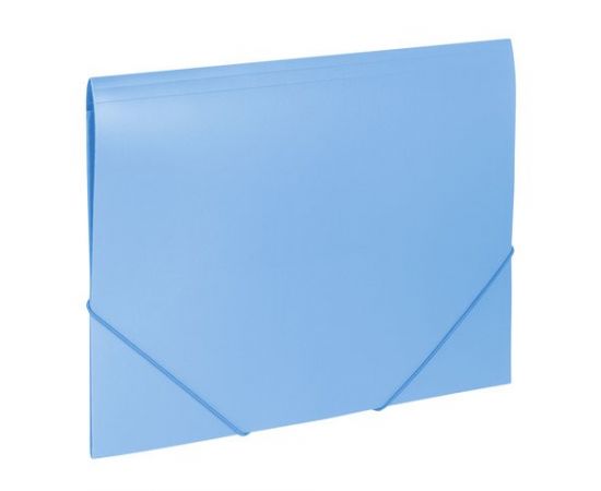 748644 - Папка на резинках BRAUBERG Office, голубая, до 300 листов, 500 мкм, 228078 (1)