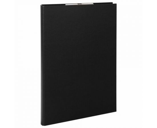749215 - Папка-планшет STAFF EVERYDAY, А4 (230х314 мм), с прижимом и крышкой, картон/бумвинил, РОССИЯ, черн (1)