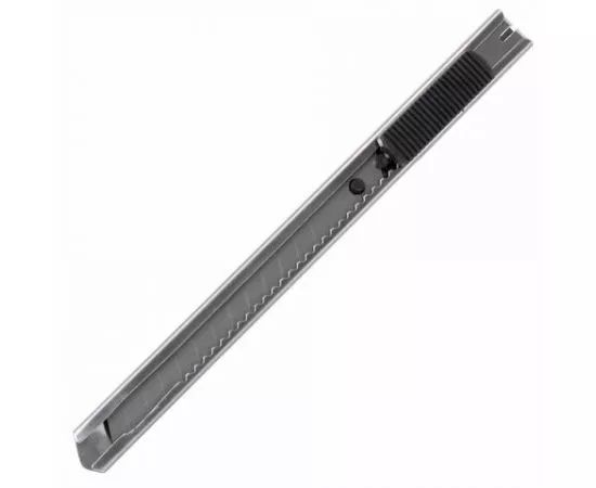 749791 - Нож канцелярский 9 мм STAFF Manager, усиленный, металлический корпус, автофиксатор, клип, 237081 (1)
