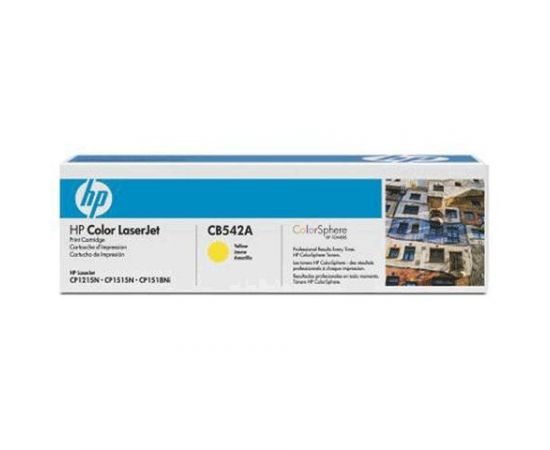 320501 - Картридж лазерный HP (CB542A) ColorLaserJet CP1215/CP1515N/CM1312 желтый, ориг, ресурс 1400 стр. (1)