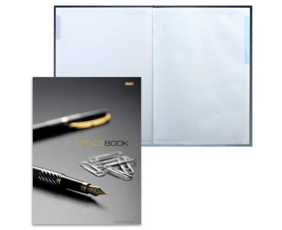 674348 - Блокнот 7БЦ, А4, 120 л., обложка ламинированная, 5-цветный блок, HATBER, Office Book, 205х290 мм (1)