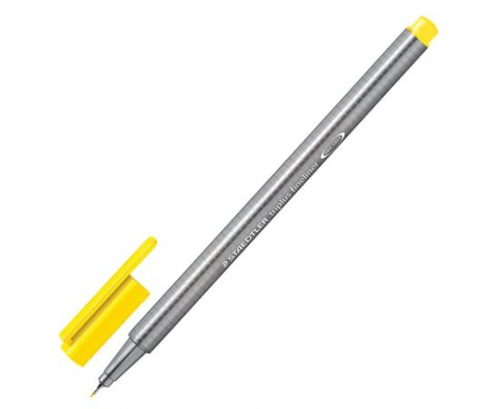 745721 - Ручка капиллярная STAEDTLER Triplus Fineliner, ЖЕЛТАЯ, трехгранная, линия письма 0,3 мм, 334-1 (1)