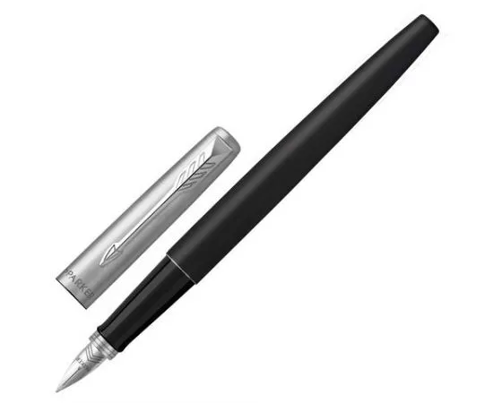 746107 - Ручка перьевая PARKER Jotter Bond Street Black CT, копус черный, детали из нержавеющей стали, синя (1)