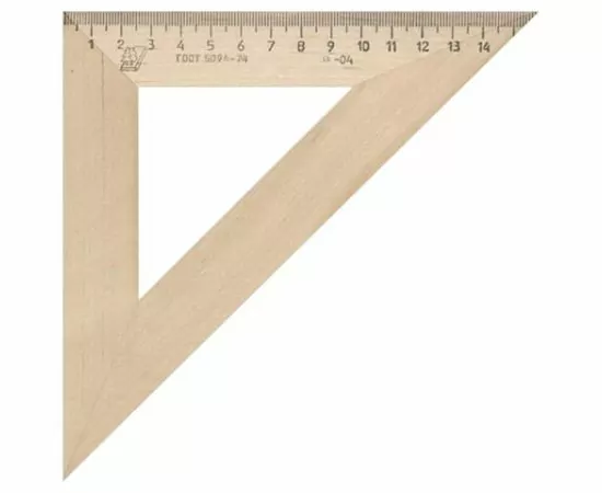 747773 - Треугольник деревянный, угол 45, 16 см, УЧД, С16 (1)