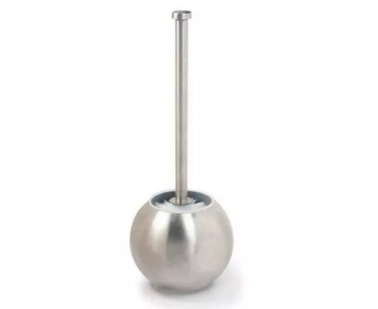 750762 - Ерш для унитаза ЛАЙМА, с подставкой в форме шара, нержавеющая сталь, матовый, 601617 (1)