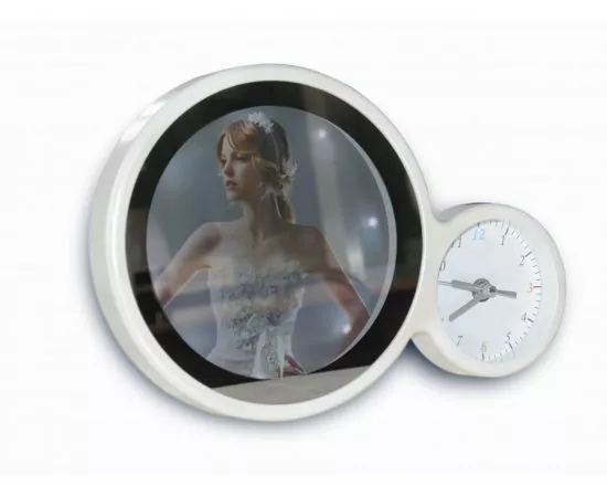 759469 - APEYRON Зеркальная фоторамка встроенные часы 200x60x20 белый 12-72 (1)