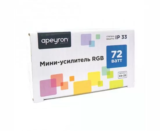 759880 - APEYRON Мини-усилитель RGB 12V 72W 2А/канал (6А общ.) б/пульта 04-25 (1)