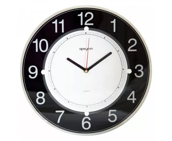 770583 - Часы настенные APEYRON круг d310х50 пластик плавный ход (1xR6 нет в компл) PL1712731 (1)