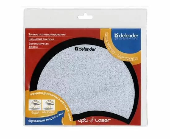 326923 - Коврик для мыши DEFENDER Ergo, черный, эргономичный (20!) 50511 (1)