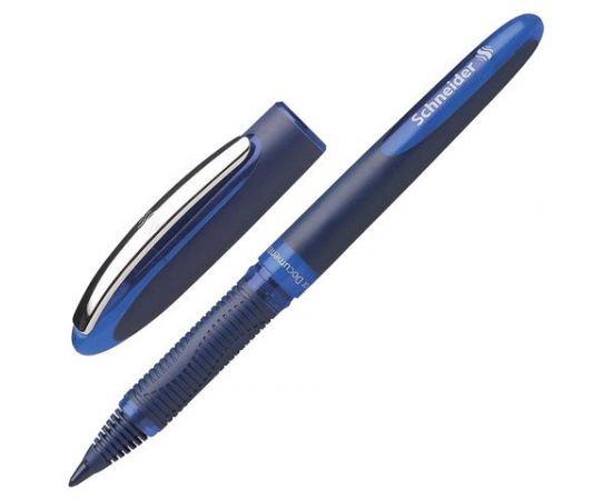 746285 - Ручка-роллер SCHNEIDER One Business, СИНЯЯ, корпус темно-синий, узел 0,8 мм, линия письма 0,6 мм, (1)