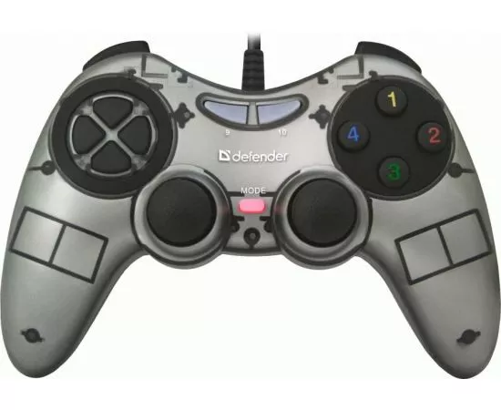 772727 - Проводной геймпад Zoom USB Xinput, 10 кнопок, 2 стика, Defender, 64244 (1)