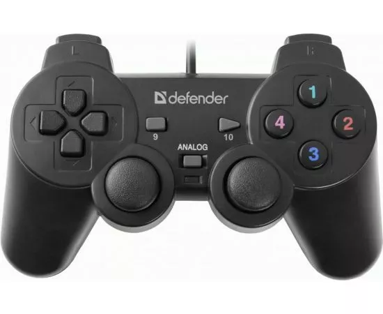 772728 - Проводной геймпад Omega USB, 12 кнопок, 2 стика, Defender, 64247 (1)