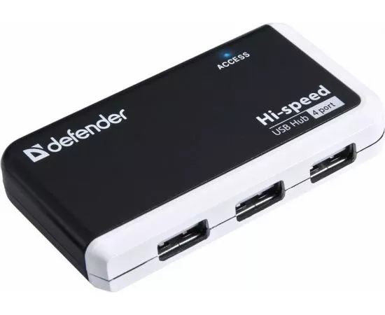 772947 - Универсальный USB разветвитель/хаб Quadro Infix USB2.0, 4порта, Defender, 83504 (1)