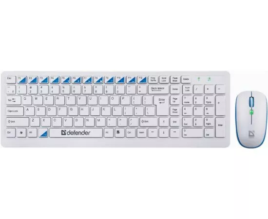 773050 - Беспроводной набор (клавиатура+мышь) Skyline 895 RU, USB, белый,мультимедийный, Defender, 45895 (1)