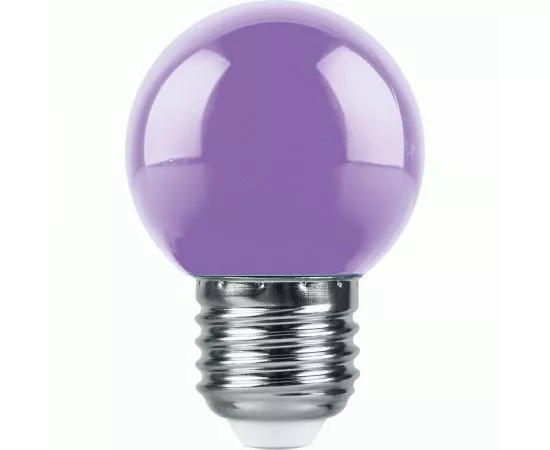 780579 - Feron Лампа св/д шар G45 E27 1W фиолетовый 70x45 д/гирлянды Белт Лайт LB-37 38125 (1)