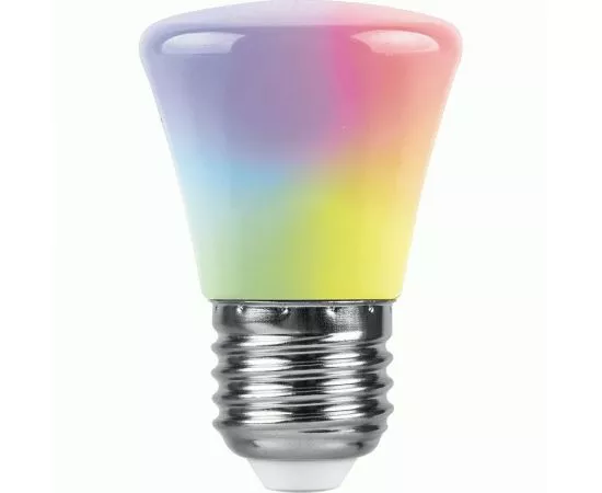 780582 - Feron Лампа колокольчик C45 E27 1W RGB матов быст смена цвет 70x45 д/гирлянды Белт Лайт LB-372 38128 (1)