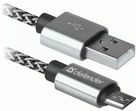 773102 - Кабель USB(A)шт. - microUSBшт. USB08-03T PRO USB2.0 Белый, AM-MicroBM, 1м, 2.1A, Defender, 87803 (1)