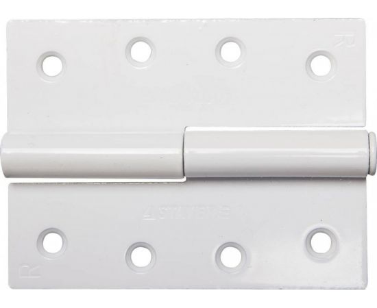 532622 - Петля дверная STAYER MASTER разъемная, цвет белый, правая, 100мм (1)