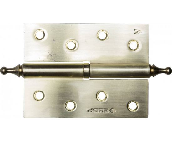 532652 - Петля дверная разъемная ЗУБР ЭКСПЕРТ, 1 подшипник, цвет мат. латунь (SB), левая, с крепежом, 100х7 (1)