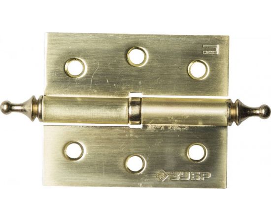 532657 - Петля дверная разъемная ЗУБР ЭКСПЕРТ, 1 подшипник, цвет мат. латунь (SB), правая, с крепежом, 75х6 (1)
