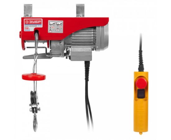 534822 - ЭлектроТельфер ЗУБР 250/125 кг, 500 Вт (1)