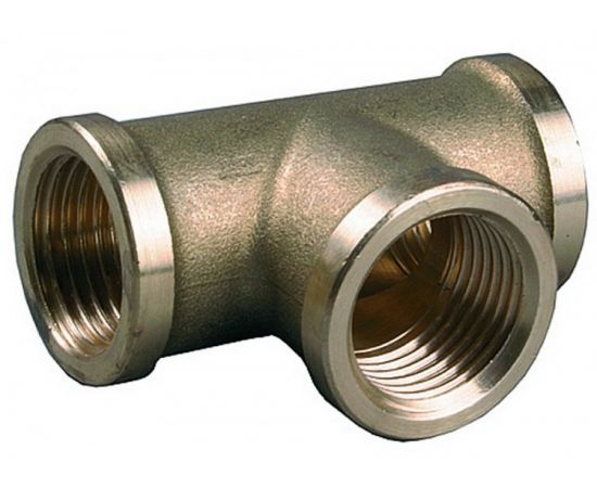 536046 - Тройник GENERAL FITTINGS латунь, г/г/г, 1 (1)