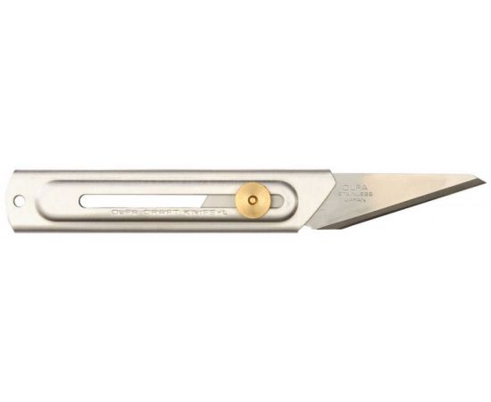 545587 - Нож OLFA хозяйственный с выдвижным лезвием, корпус и лезвие из нержавеющей стали, 20мм (1)