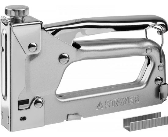 546002 - Пистолет STAYER MASTER скобозабивной металлический регулируемый, тип 53, 4-14мм (1)