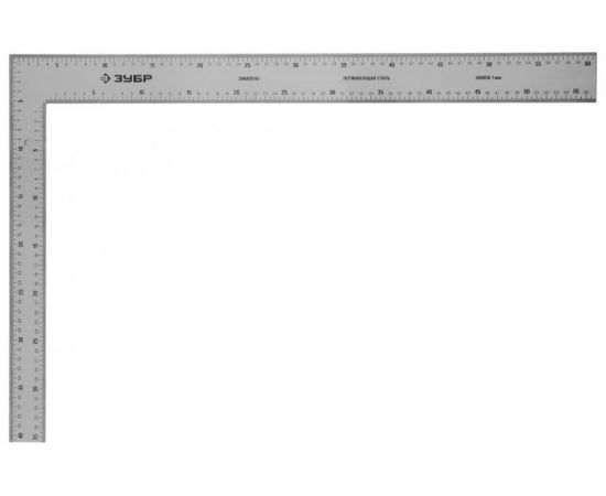 548334 - Угольник ЗУБР ЭКСПЕРТ плотницкий цельнометалл, гравированная шк (шаг 1мм), 600х400мм zu3434-61 (1)