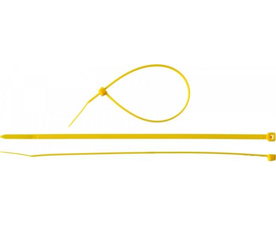 626531 - Хомуты нейлоновые ЗУБР МАСТЕР желтые, 3,6 мм x 200 мм, 100 шт (1)